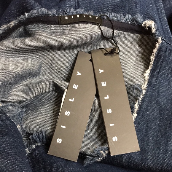 NWT Sisley Lightweight Denim Chambray Dress Size 4 - Picture 14 of 15